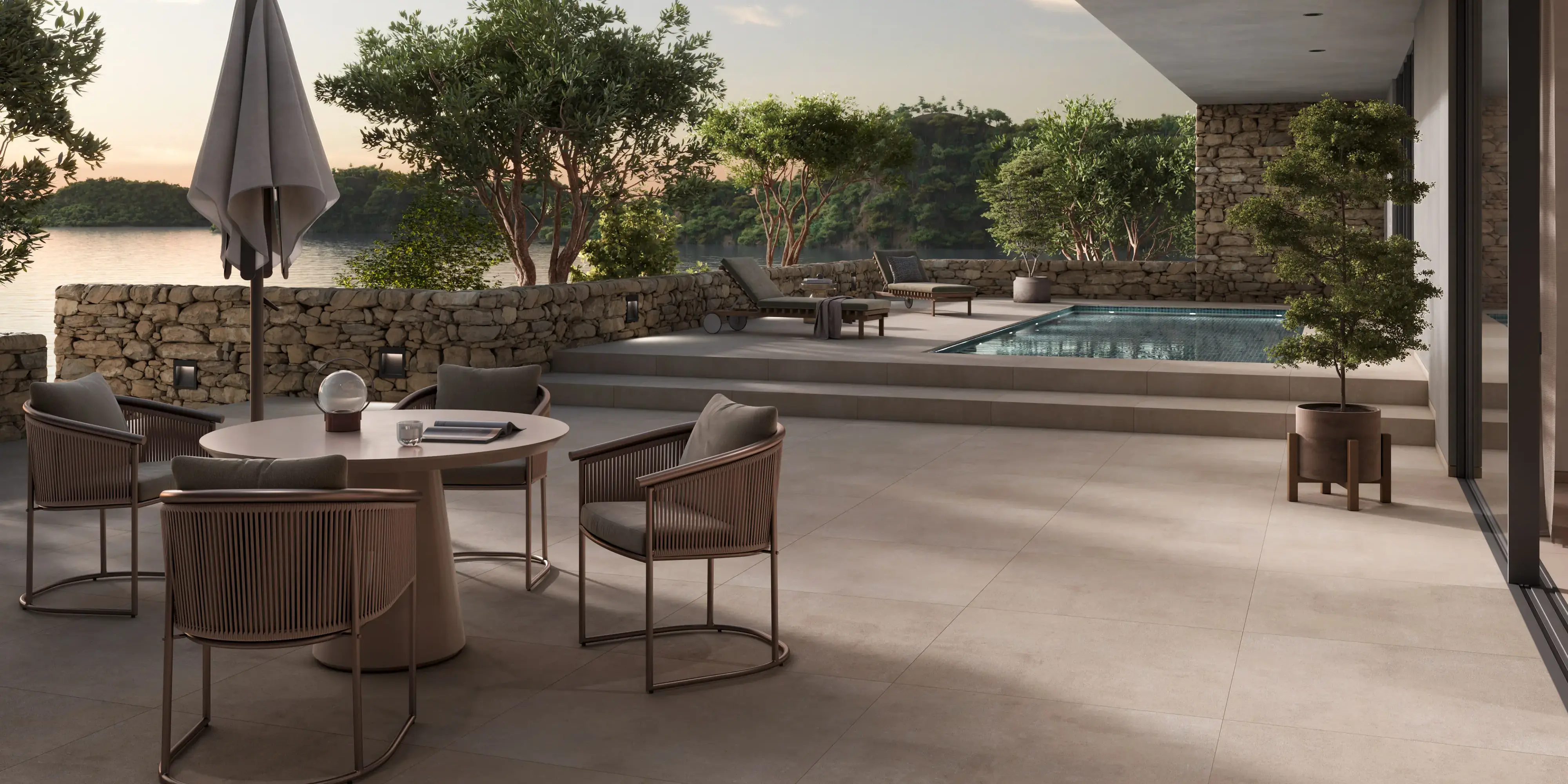 01P Terrassenplatten Gepadi Mondo 80X80 6012 Beige Matt 95077 006 01