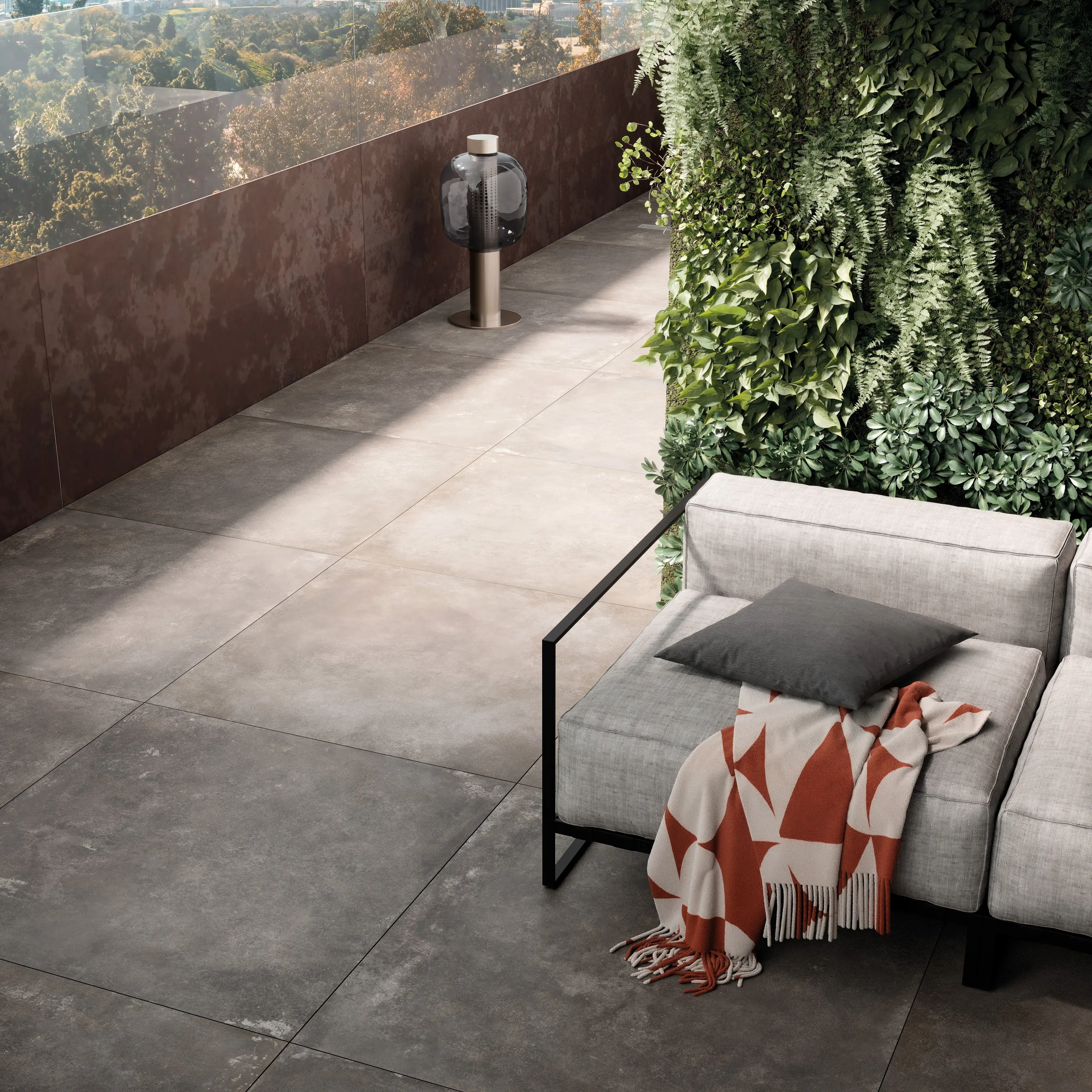 01 Terrassenplatten Gepadi Deep Urban 20 100X100x2 5749 Umbra Matt 95069 007 02