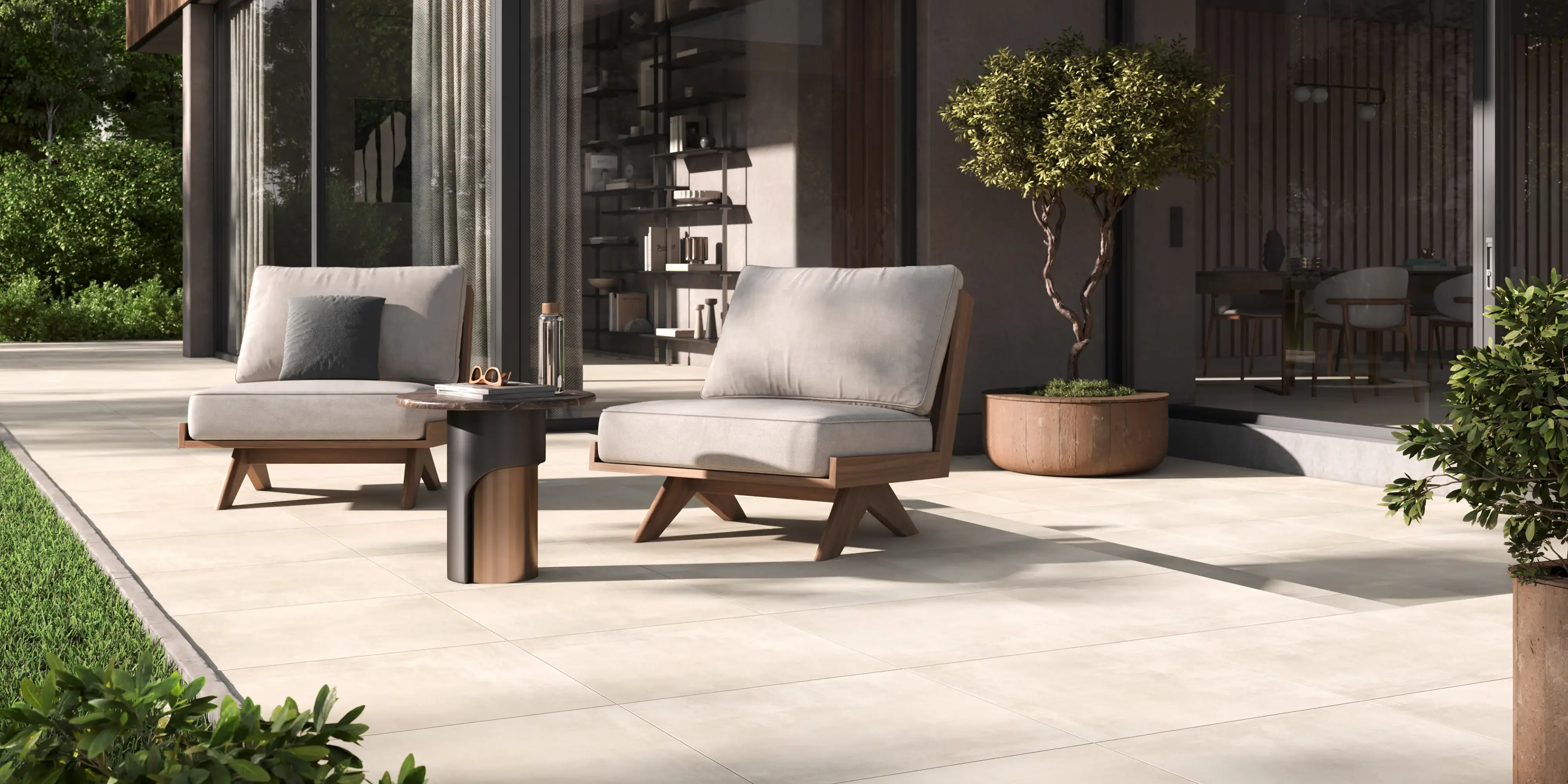 01P Terrassenplatten Gepadi Nexos 20 60X60x2 2911 Beige Matt 95032 015 01